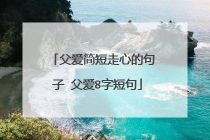 父爱简短走心的句子 父爱8字短句