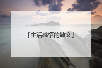 生活感悟的散文