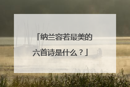 纳兰容若最美的六首诗是什么？