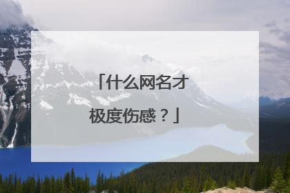 什么网名才极度伤感？