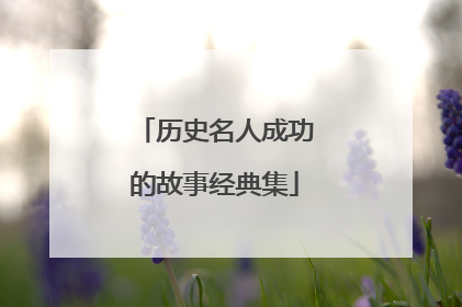 历史名人成功的故事经典集