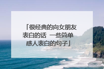 很经典的向女朋友表白的话 一些简单感人表白的句子