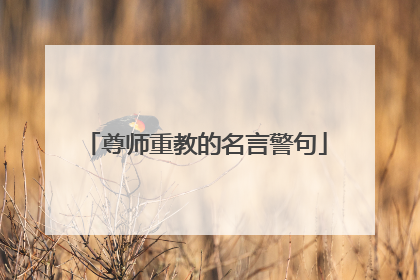 尊师重教的名言警句