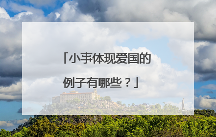 小事体现爱国的例子有哪些？