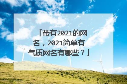 带有2021的网名，2021简单有气质网名有哪些？