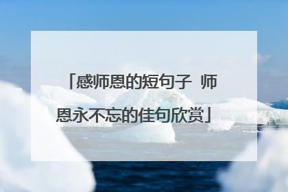 感师恩的短句子 师恩永不忘的佳句欣赏