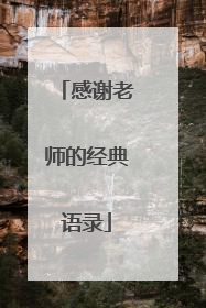 感谢老师的经典语录