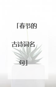 春节的古诗词名句