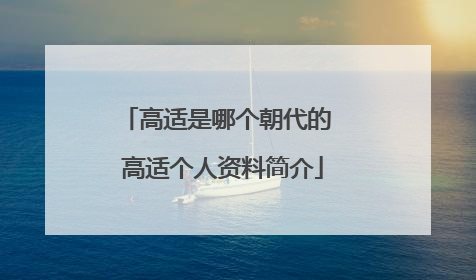 高适是哪个朝代的 高适个人资料简介