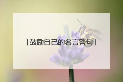 鼓励自己的名言警句