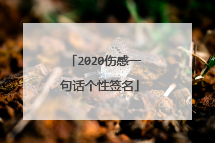 2020伤感一句话个性签名