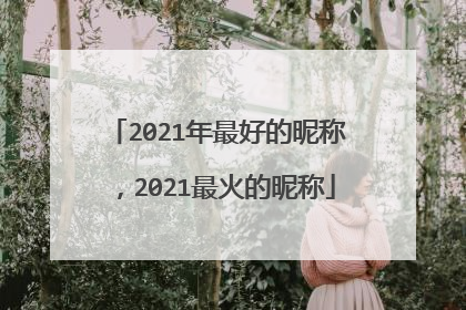 2021年最好的昵称，2021最火的昵称