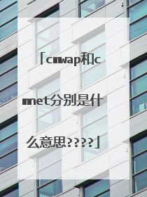 cmwap和cmnet分别是什么意思????