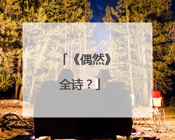 《偶然》全诗？