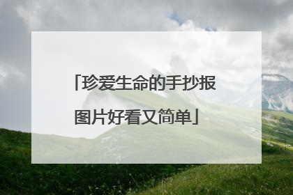 珍爱生命的手抄报图片好看又简单