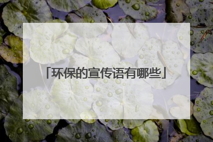 环保的宣传语有哪些