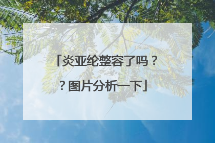 炎亚纶整容了吗？？图片分析一下