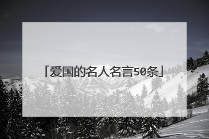 爱国的名人名言50条