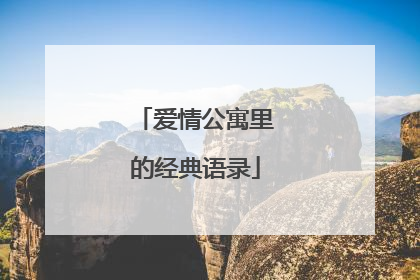 爱情公寓里的经典语录