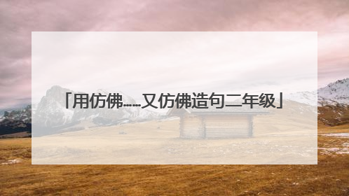 用仿佛……又仿佛造句二年级