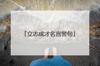 立志成才名言警句