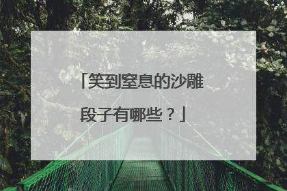 笑到窒息的沙雕段子有哪些？