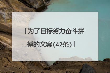 为了目标努力奋斗拼搏的文案(42条)