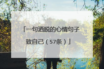 一句洒脱的心情句子致自己（57条）