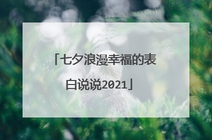 七夕浪漫幸福的表白说说2021