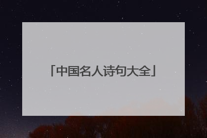 中国名人诗句大全