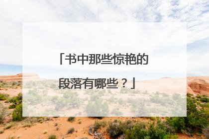 书中那些惊艳的段落有哪些？