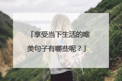 享受当下生活的唯美句子有哪些呢？