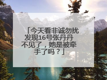 今天看非诚勿扰发现16号张丹丹不见了，她是被牵手了吗？