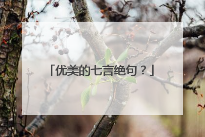 优美的七言绝句？