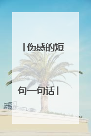 伤感的短句一句话