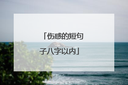 伤感的短句子八字以内