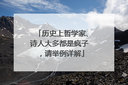 历史上哲学家、诗人大多都是疯子，请举例详解