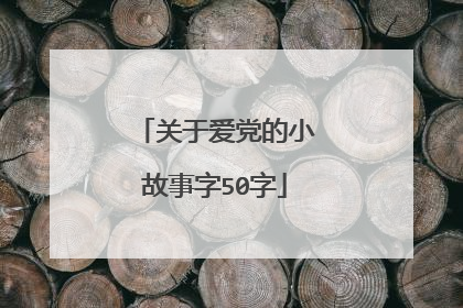 关于爱党的小故事字50字