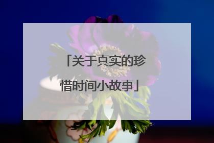 关于真实的珍惜时间小故事