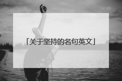 关于坚持的名句英文