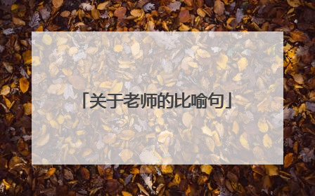 关于老师的比喻句