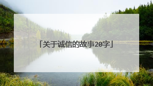 关于诚信的故事20字