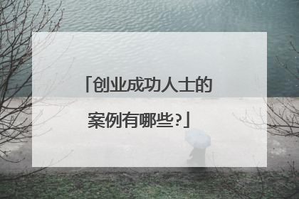 创业成功人士的案例有哪些?