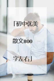 初中优美散文800字左右