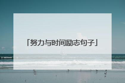 努力与时间励志句子