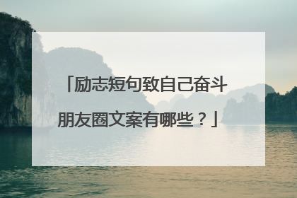 励志短句致自己奋斗朋友圈文案有哪些？