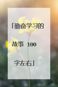 勤奋学习的故事 100字左右