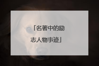 名著中的励志人物事迹