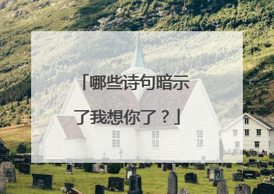 哪些诗句暗示了我想你了？