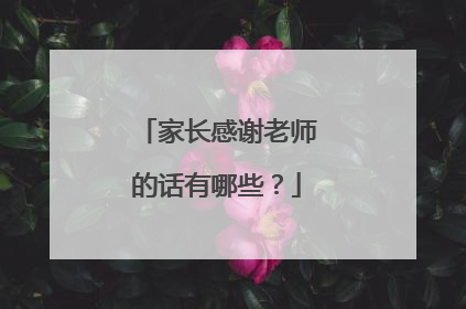 家长感谢老师的话有哪些？